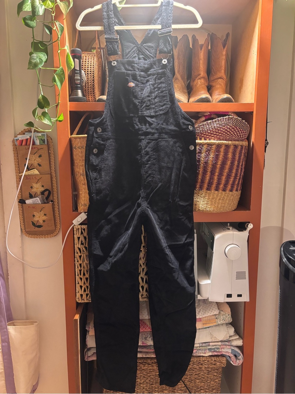 Dickies Black Women's Corduroy Overalls